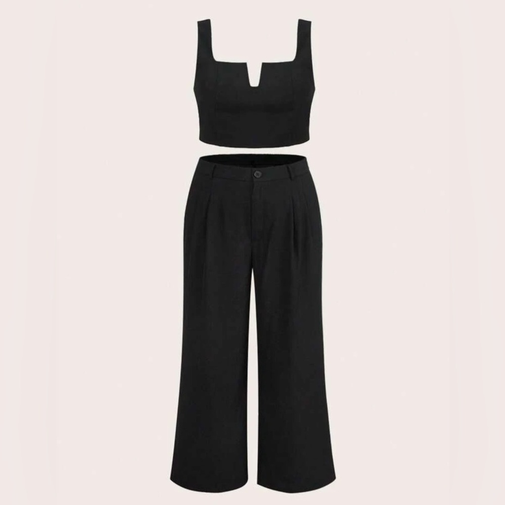 ✨NEW✨ 2xl Notched Neckline Tank Top & Wide Leg Pants